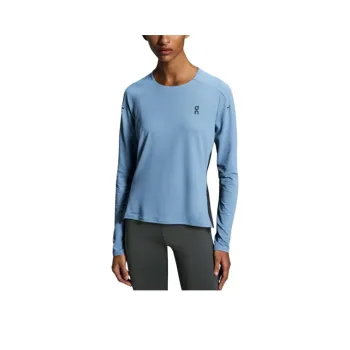 On Performance T Shirt Women's Light Gray Blue/Solar Black