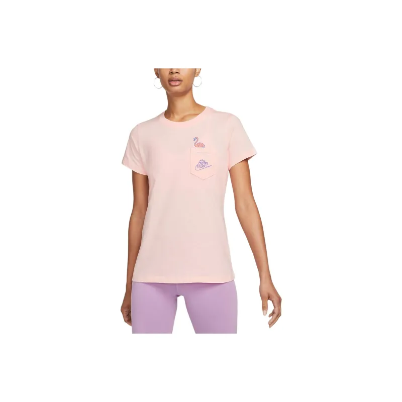 Nike Sportswear T-Shirt Women's Pink White-0