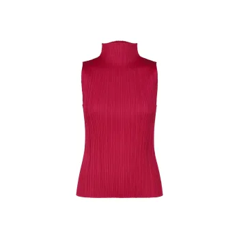 PLEATS PLEASE ISSEY MIYAKE FW24 Tank Tops Women's Rogue Red