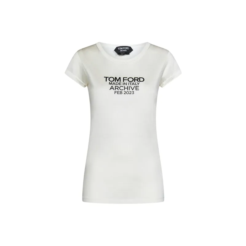 TOM FORD Logo Printed Crewneck T Shirt-0