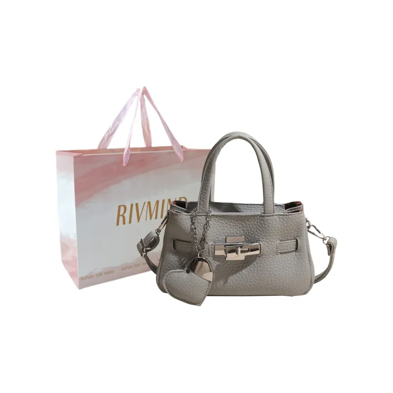 RIVMIND PU Handbag Women's Beige/Pink/Khaki/Black/Gray-9