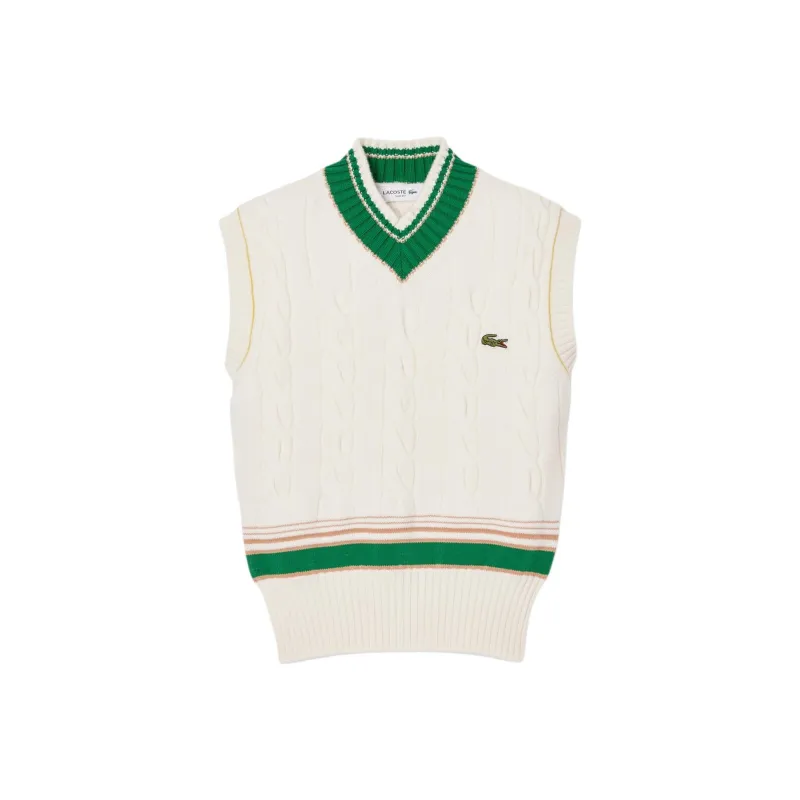 LACOSTE Cable Knit Sleeveless Sweater-0