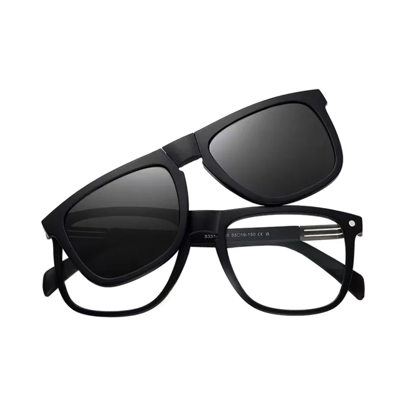 JUICE BABY TR/Memory Plastic Metal Square Sunglass Myopia Frame Unisex-3