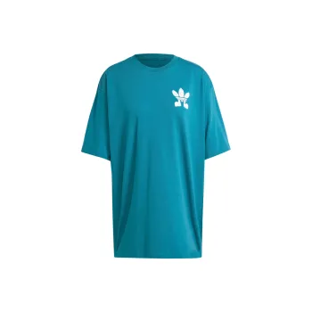 Adidas Originals Drop Shoulder Sleeve T Shirt Women's Legacy Cyan