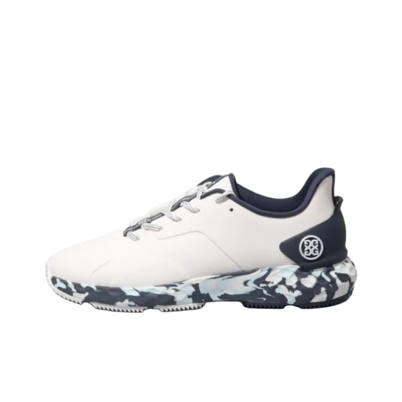 GFORE Anti Slip Wear Resistant Low Top Golf Shoes Men's White Blue-0