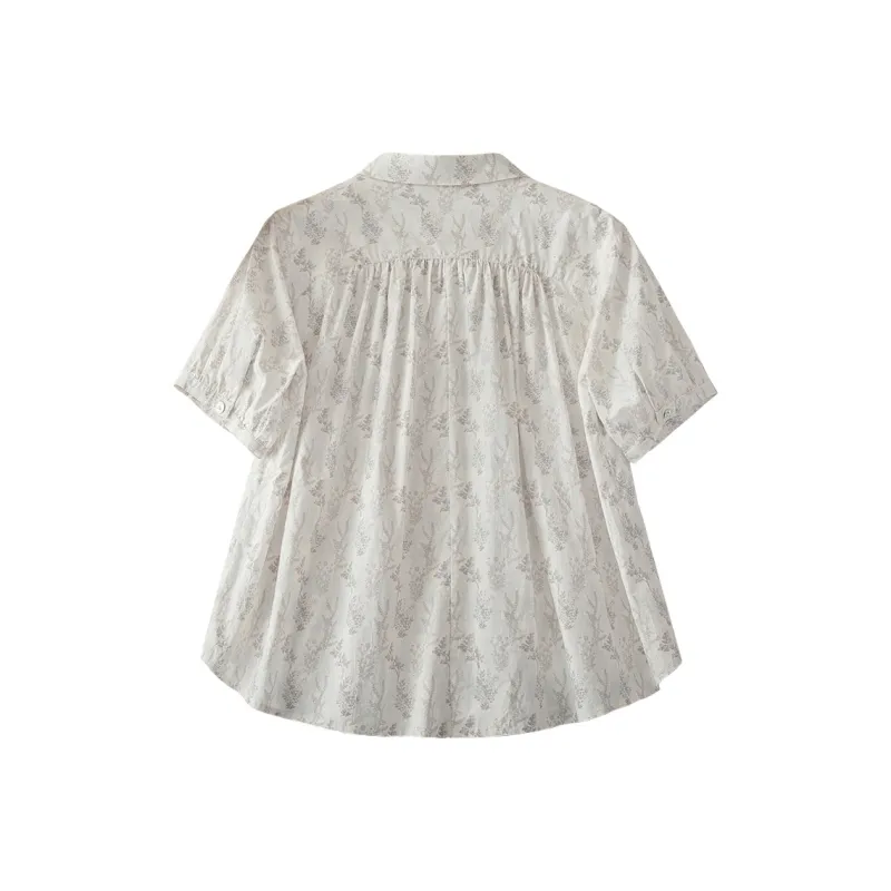 Cypress House Shirt Women's Gray Blue Floral-2