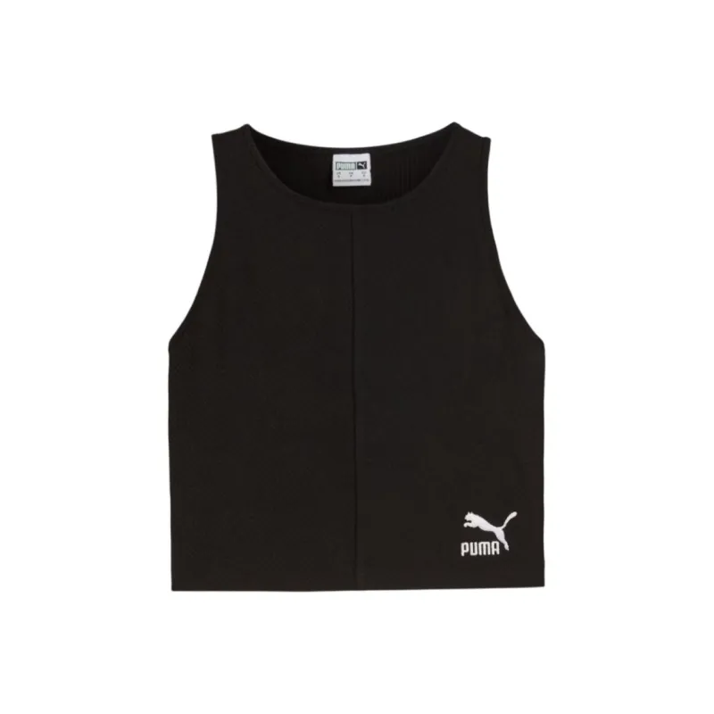 PUMA Wardrobe Essentials Women's Ribbed Crop Top-0