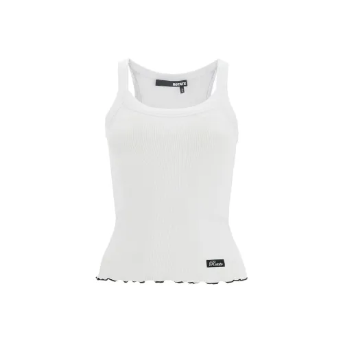 CALVIN KLEIN Tank Tops Womens Oat White