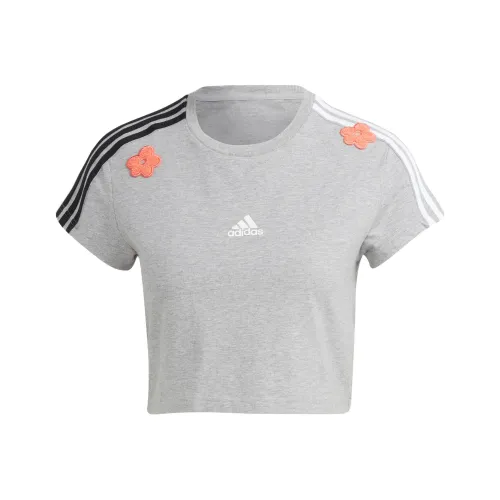 Adidas Crop Tops Women's Medium Heather Gray