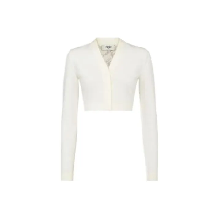 FENDI Crop Tops Women's White-0