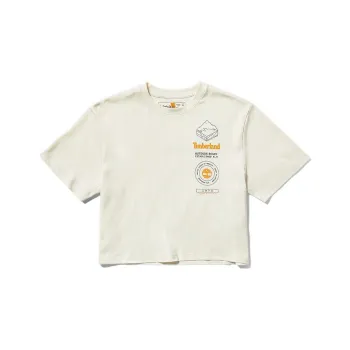 Timberland Crop Tops Women's Vintage White