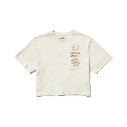 Timberland Crop Tops Women's Vintage White