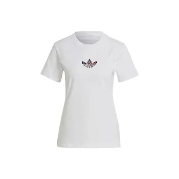 Adidas Originals Set in Sleeve T Shirt Women's White