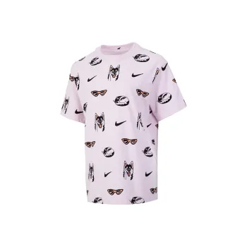 Nike Drop Shoulder Sleeve T Shirt Women's Pink