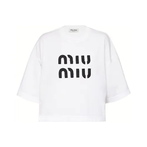 MIU MIU FW22 T Schwarz Women's White