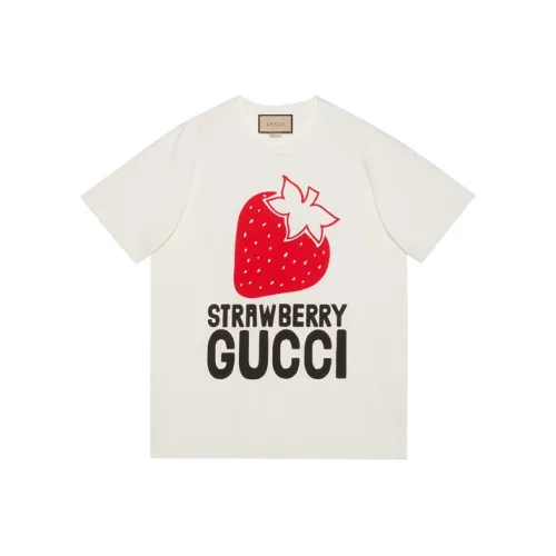 GUCCI Drop Shoulder Sleeve T Shirt Women's White