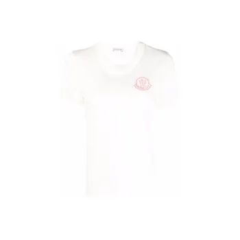 Moncler T Shirt 'White/Pink'