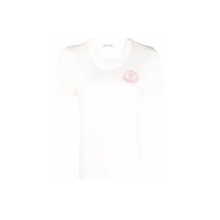 Moncler T Shirt 'White/Pink'-0
