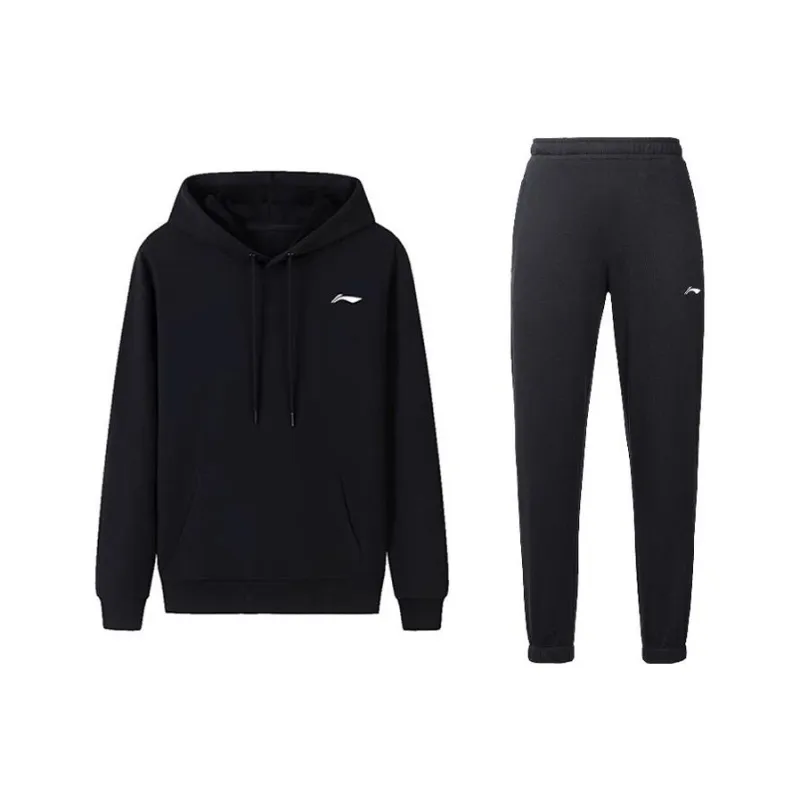 LiNing Sweatshirt Set Men's Black+Black-0