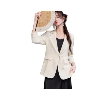 Like The Age Of Water Velvet feel Coat Loose Fit Women's Apricot