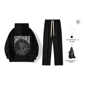 LIGHTNING BEAR Sweatshirt Sets Unisex