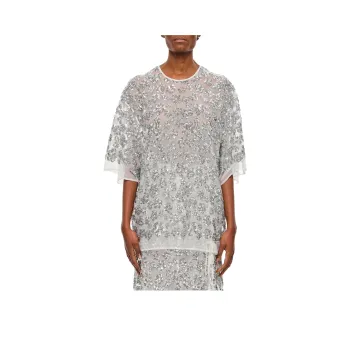 CECILIE BAHNSEN Floral sequins T shirt