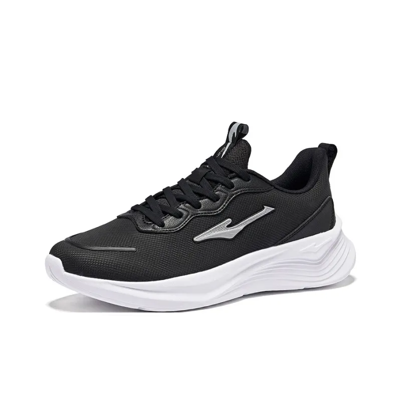 Erke Cushioning, Slip Resistant, And Breathable Low Top Casual Running Shoes Men's Black Gray-1