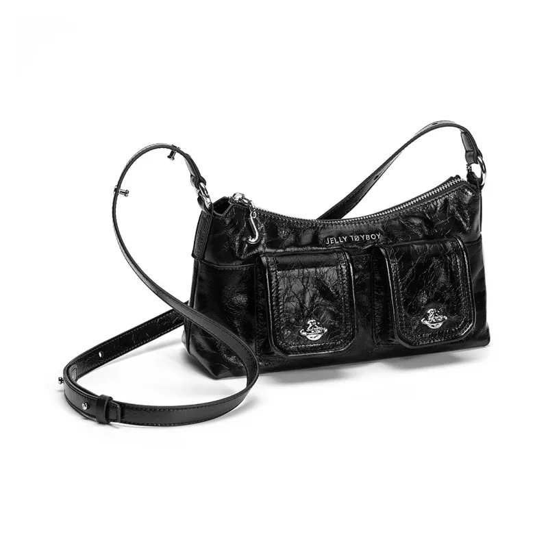 JELLYTOYBOY Cow Leather With Artificial Leather Planet Frame Shoulder Bag Shoulder Bag Women's Multicolor-2