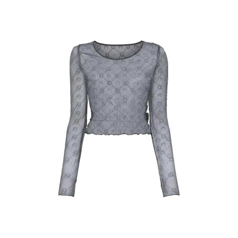 Marine Serre Moonogram Mesh Top-0