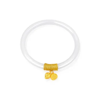 Lao Feng Xiang Natural Chalcedony Bangles Women's