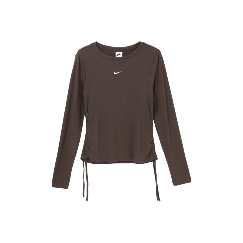 Nike Set in Sleeve T Shirt Women's Brown-0