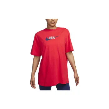 Nike USA Soccer Team Olympic Series Drop Shoulder Sleeve T-Shirt Women's Red