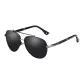 Silver Frame with Black Gray Lens