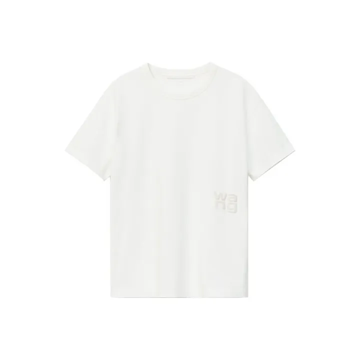 Alexander Wang Drop Shoulder Sleeve T Shirt Women's White-0