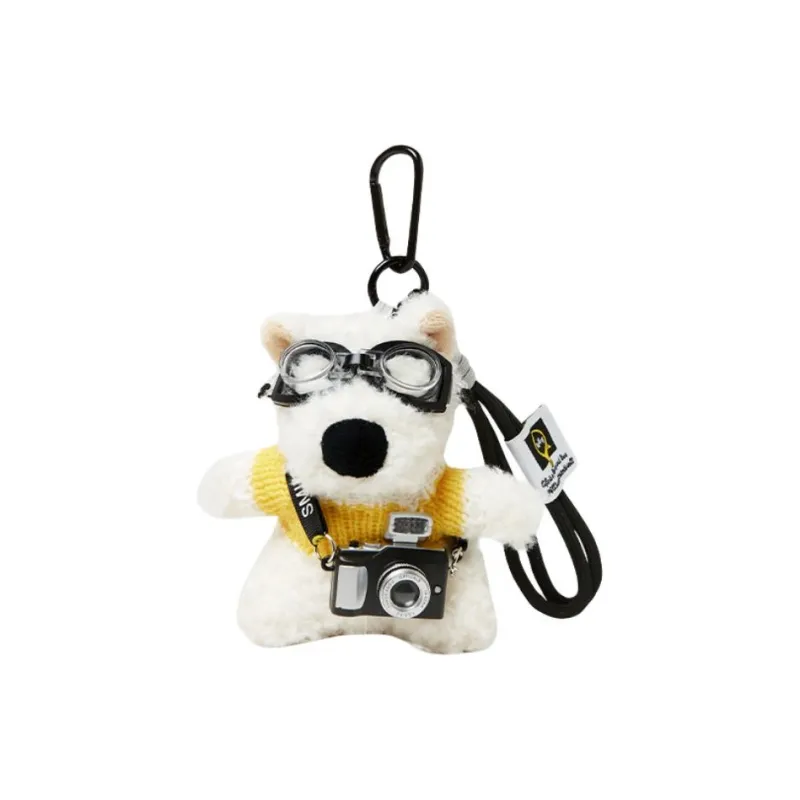 Narandu Plush & Metal Keychain Bag Accessory Unisex Multicolor-2