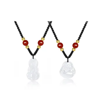 HAPPY BEAN Chalcedony Necklaces Women's