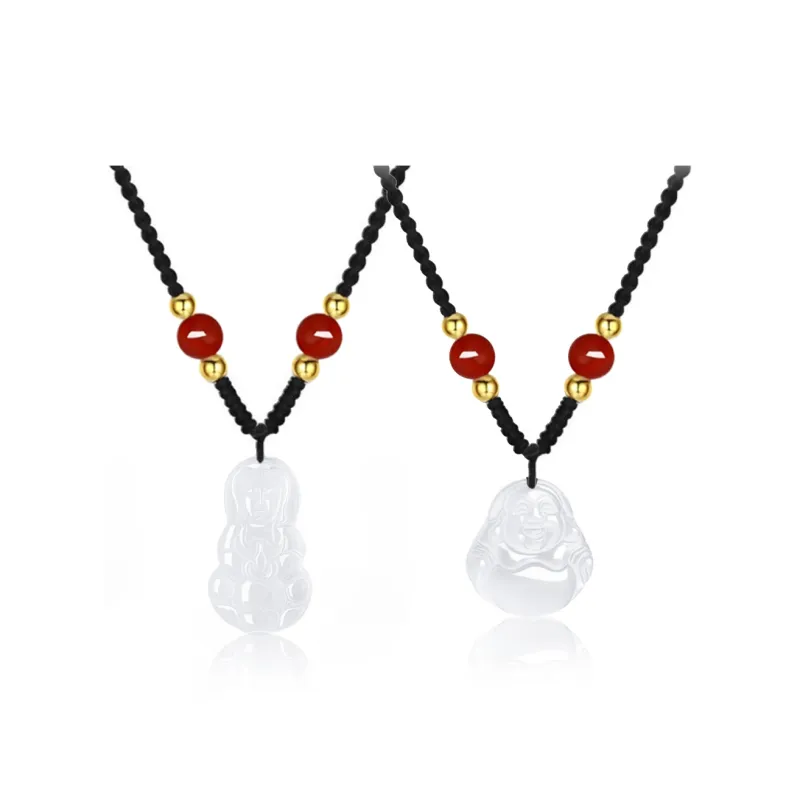 HAPPY BEAN Chalcedony Necklaces Women's-6