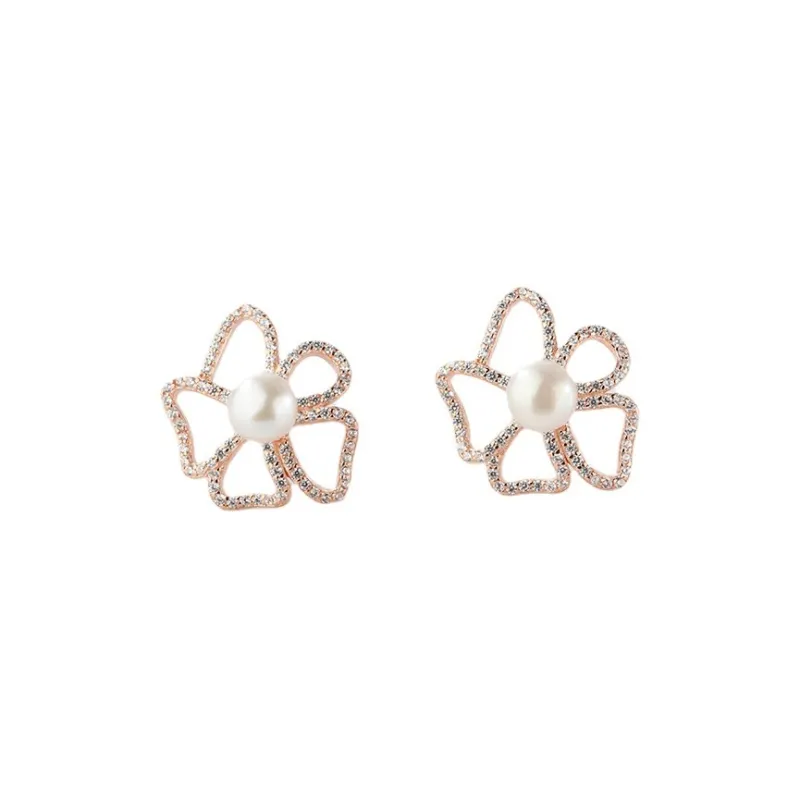 ZHENZHUAOMI Pearl Stud Earrings Women's-0