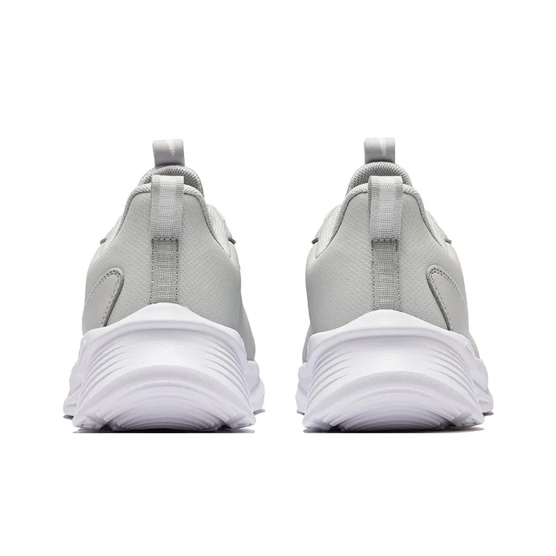 Erke Cushioning, Slip Resistant, Lightweight Low Top Casual Running Shoes Men's Gray White-3