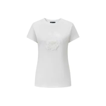 Shanghai Tang X Jacky Tsai Ruffled appliqué T shirt