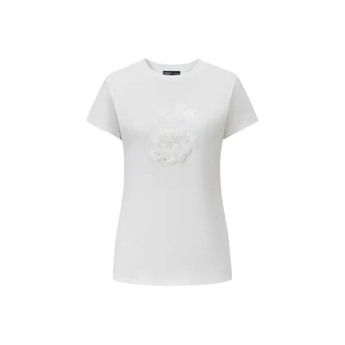 Shanghai Tang X Jacky Tsai Ruffled appliqué T shirt