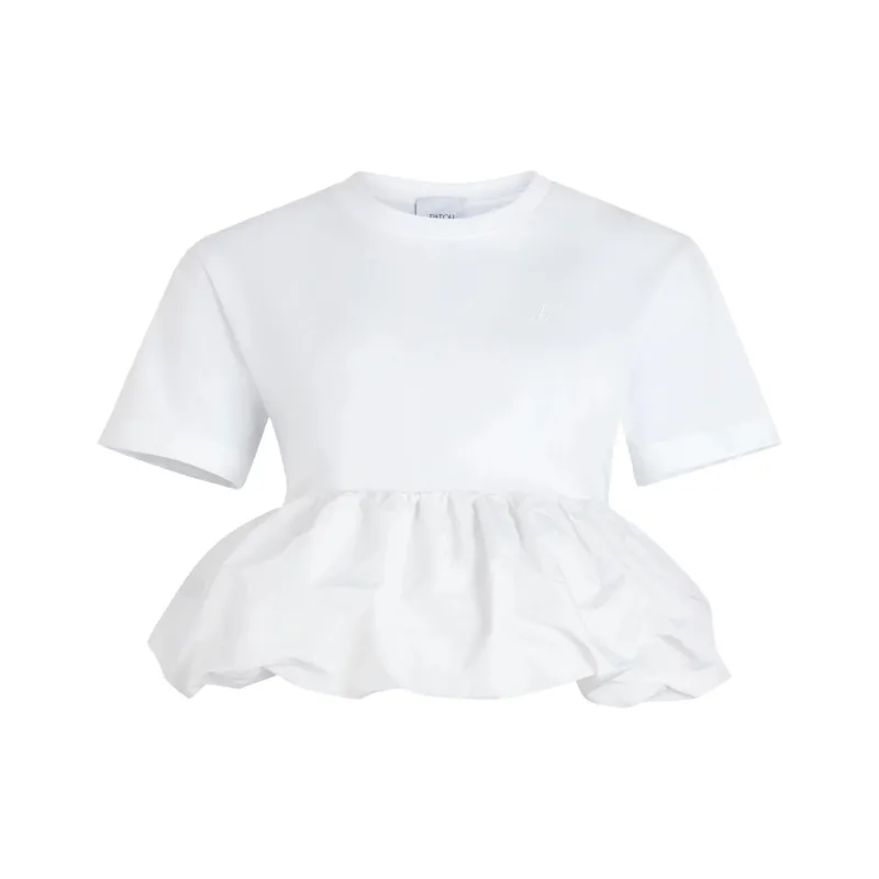 Patou Ruffle hem T shirt-0