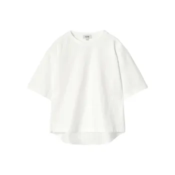 COS Drop Shoulder Sleeve T Shirt Women's Ecru
