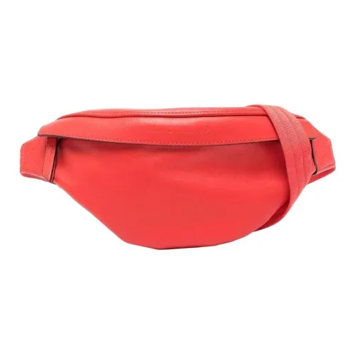 LONGCHAMP Calfskin Crossbody Bags Fanny Pack Medium Size Women's Red