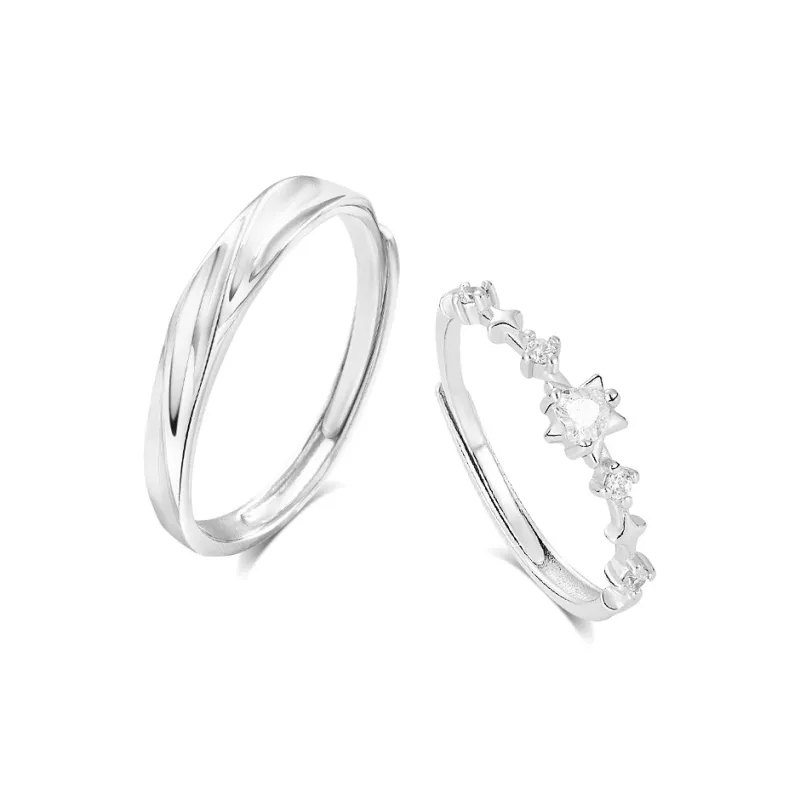 BLANK IN BLANK Sterling Silver Rings Unisex-0