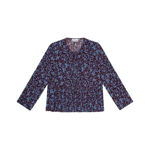 GANNI T Shirts Women's Blue