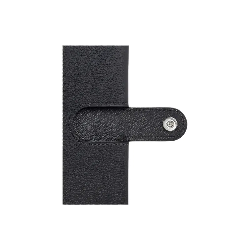 HERMES R.M.S Evercolor Leather Passport Holder Men's Slate Gray-4