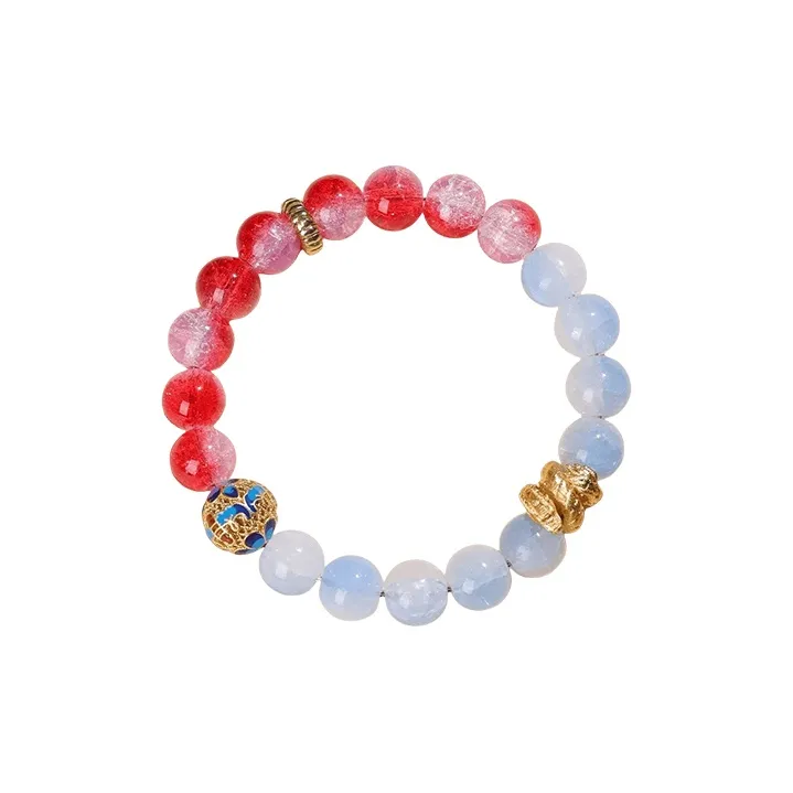 FUO Colored Glaze Jade Bracelets Unisex-0