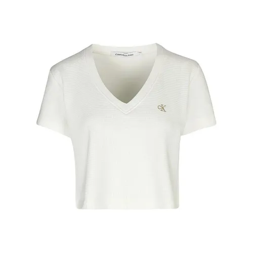 calvin Face KLEIN T Shirt Women's White