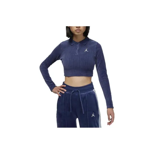 JORDAN Crop Tops Women's Marine Blue